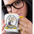 thumbnail image 2 of 3dRose, Funny Worlds Greatest Grandpa Cartoon, 15oz Two-Tone Yellow Mug, 2 of 7
