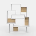 thumbnail image 4 of Ada Home Decor Furniture Multiple Tier Open Shelf White Oak Bernard Modern Bookcase, 4 of 7