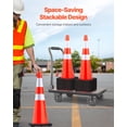 thumbnail image 6 of VEVOR 6Pack 36" Traffic Cones, Safety Road Parking Cone with Black Weighted Base, PVC Orange Traffic Safety Cones, Hazard Cones Reflective Collars for Construction Traffic Parking, 6 of 9