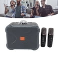 thumbnail image 4 of Speaker, Grey Portable Powerful Sound Karaoke Machine Stylish 2 Microphones  for Travel, 4 of 8