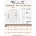 thumbnail image 7 of QUALFORT Women’s V-Neck Cable Knit Sweater, Lightweight Long Sleeve Pullover, Off White, Size L, 7 of 7