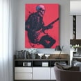 thumbnail image 4 of Kdxio Rock Skull Guitarist Pattern Canvas Wall Art 12x16 Inches - Waterproof HD Print Solid Wood Frame for Living Room & Bathroom,Vertical, 4 of 8