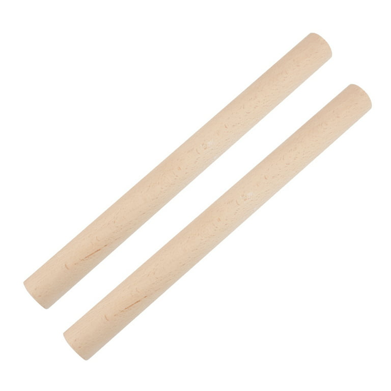 GWONG 2Pcs French Rolling Pin No Burrs Non-stick Easy to Clean Not Easy  Broken Wooden Fondant Roller for Kitchen 