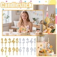 thumbnail image 4 of Set of 10 Number Candle Holders, Birthday Cake Topper Inserts with Stands for Ages 0-9, Reusable Party Decorations, 4 of 4