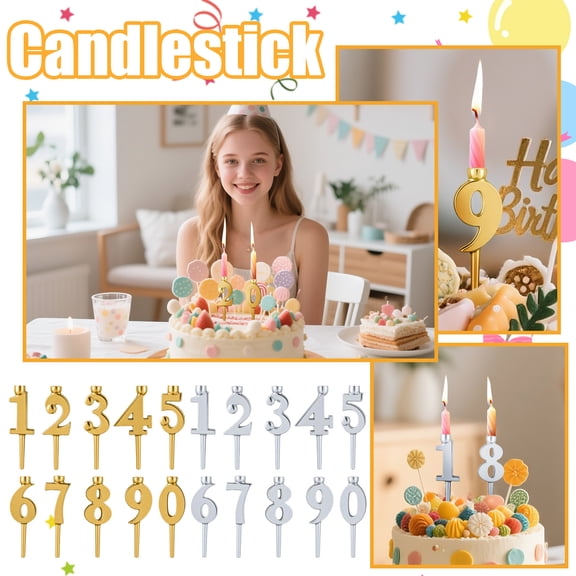 Reusable Number Cake Toppers Set Decorative Birthday and Anniversary Cake Numbers for Party Decorations Desserts Cupcakes and Celebration Cakes Non Toxic Material Smooth Finish Easy Insert Design