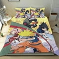 thumbnail image 1 of NARUTO Conjunto de sábanas temático, trío de piezas, cómodo y amigable con la piel, diseño único, regalo de decoración para el hogar para familiares, amigos y fans, 90 cm * 190 cm, 1 of 6