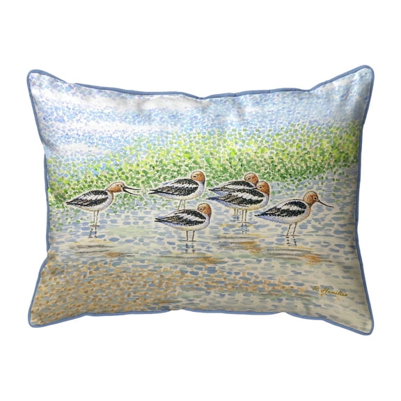Betsy Drake SN1365 11 x 14 in. Summer Avocets Indoor & Outdoor Pillow - Small