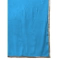 thumbnail image 2 of eloria Women Georgette Dupatta With Lace Shawl Wrap Neck Scarves, Color : Sea Blue, 2 of 3