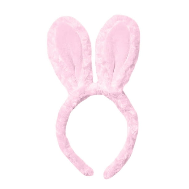 Diadema de Pascua con orejas de conejo de peluche, aro para el pelo, diademas gruesas de peluche, diadema para el día de Pascua, accesorios para el pelo, una diadema