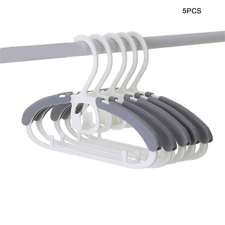 5pcs-28cm Velvet Hangers For Kids' Clothes, Non-slip & No Crease,  Space-saving Design
