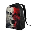 thumbnail image 2 of Disketp Red And White Screaming Demon Skull Mochila Unisex de Apertura Lateral Completa, Mochila para Laptop para Escuela, Trabajo y Viajes, 2 of 8