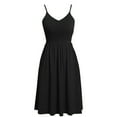 thumbnail image 4 of POTETI Dresses for Women 2025 Party Vacation Dresses for Women Summer Seaside Sling Sleeveless V-Neck Solid Color Casual Dress Midi Sun Dresses for Women, 4 of 6