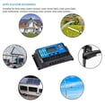 thumbnail image 3 of 30A 12V/ 24V Solar Charge Controller Generator for Home Solar Panel Battery Intelligent Regulator with USB Ports Backlight Display, 3 of 7