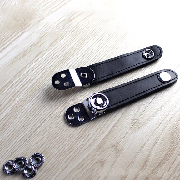 Pawsdot 2Pcs Accordion Belt Strap Black Steel for Accordion Lovers During Practice