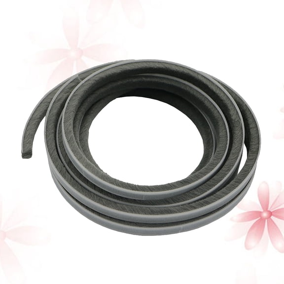 ibasenice Grey Brush Protector Weatherstrip for Door with Water Resistant Seal and Noise Blocking
