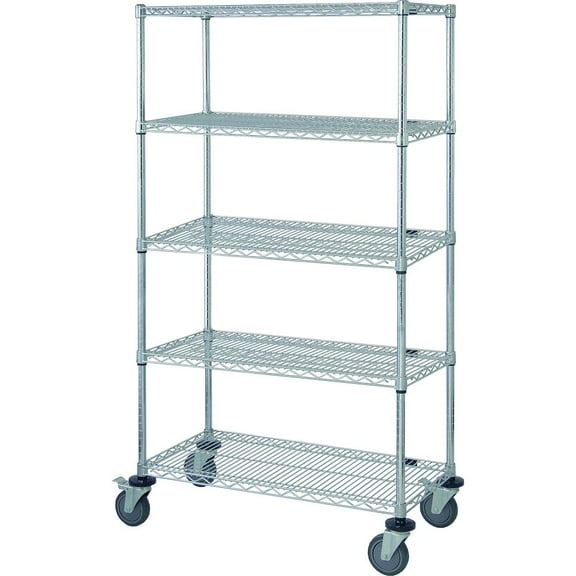 Quantum Storage Systems Cart, Stem Caster in Carbon Steel Material, Chrome Color