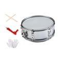 thumbnail image 3 of 14 en Snare Drum Instrumentos musicales profesionales con guantes Instrumento de percusión Baterías musicales para adultos Niños Regalos de vacaciones Plata 14 pulgadas, 3 of 7