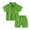 Green, variant on Odeerbi Kids Boys 2 Piece Outfits Cotton T-shirt Shorts Set Summer Clothes Fashion Casual Short Sleeve Turndown Collar Botton Tops Solid Color Short Pants Sets Coffee