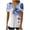 Light Blue, variant on NJGRAE Backless Tops for Women Plus Size Women Blouses Women Summer D Printing Button Cardigan Short Sleeve Shirt V Neck Casual Fitted Tunic Clothes Tops Women’S V Neck Tees Xxl