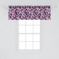 thumbnail image 2 of Ambesonne Navy and Blush Window Valance, Japanese Spring, 54" X 18", Dark Blue Coral Pink, 2 of 3