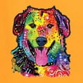 thumbnail image 2 of Smiling Dog | Colorful Neon Golden Retreiver | Dean Russo Art Animal Lover Womens T-Shirt, Gold, Medium, 2 of 6