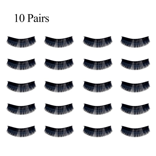 Pestañas postizas súper largas y densas, pack de 10 pares, diseño cómodo y suave para un look espectacular. ¡Resalta tus ojos con estilo!