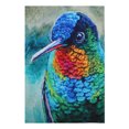 thumbnail image 1 of Bandera de jardín de colibríes, lino transparente, impresión de doble cara, duradera, bandera de patio de colibríes para decoración de jardín al aire libre, 1 of 13