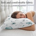 thumbnail image 5 of Turquoise Flowers Queen Pillow Covers, Farmhouse Spring Botanical Floral Soft Breathable Throw Pillow Cases with Invisible Zipper, Decorative Pillowcase Pillows Protectors for Sofa Bed Chair 20"x30", 5 of 9