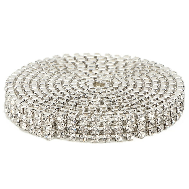 Adornos de cadena de diamantes de imitación de cristal DIY, apliques para decoración de muebles y ropa, accesorios #4