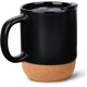 thumbnail image 1 of Taza de café negra YONGSHENG con corcho antiderrames 12 onzas con asa cerámica mate, 1 of 5