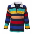 thumbnail image 4 of Sportoli Polo Rugby à Manches Longues en Coton à Larges Rayures pour Garçons - Multicolore (Taille 18), 4 of 7
