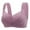 Purple bras, variant on Sports Bralettes for Women Plus Size Lace Trim Front Closure Comfort Wireless Bras Ladies Elder Full Coverage Push up Bra