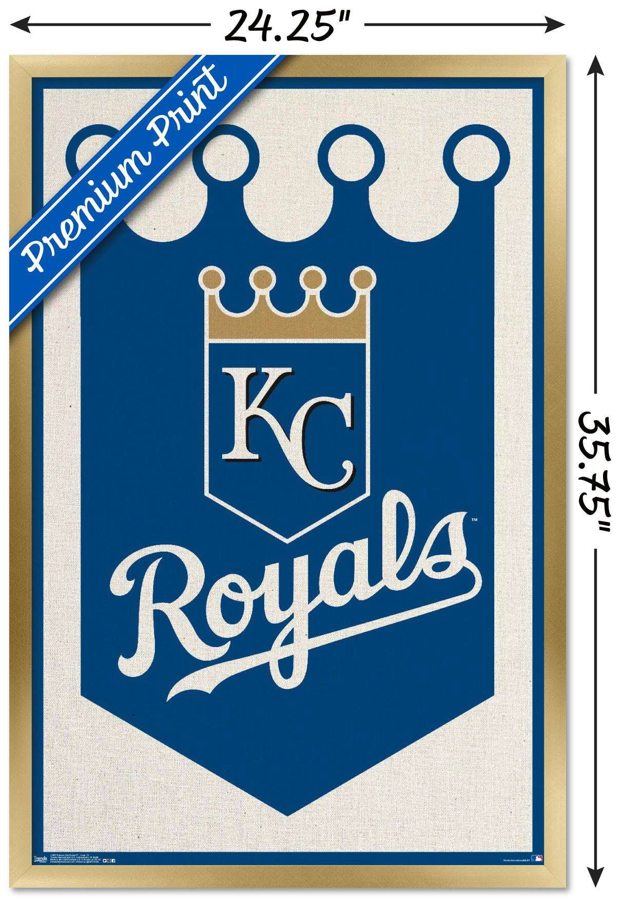 MLB Kansas City Royals - Logo 15 Wall Poster, 22.375" x 34", Framed