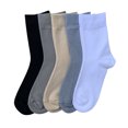 thumbnail image 4 of SERISIMPLE 5 Pairs Bamboo Dress Casual Sock for Women Mid-Calf Crew Socks Soft Lightweight (Assorted2, Small), 4 of 6