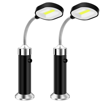 Reactionnx 2Pcs LED Grill Light, Magnetic Grill BBQ Light Set Flexible Grill Lamps Outdoor Grill Lights Grilling Accessories