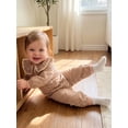 thumbnail image 3 of Loicainy Infant Baby Girl Plaid Romper 3 6 9 12 18 Month Casual Button Down Doll Collar Long Sleeve Infant Jumpsuit, 3 of 7