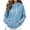 light blue, variant on Hoodies for Women Baeitkot Fashion Women Solid Color Zip Drawstring Pocket Jacket Top