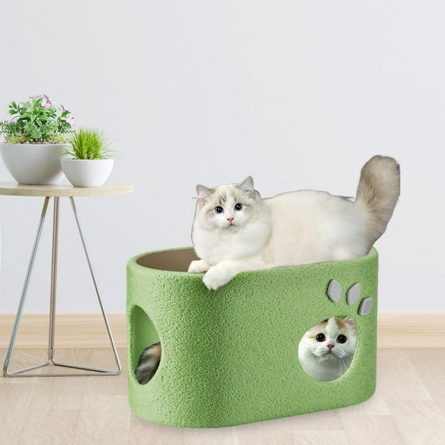 Rascador para gatos de gran capacidad, antiarañazos, suave, para gatos de interior, mueble de protección, escondite para mascotas, casa para , cama