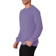 thumbnail image 4 of Lars Amadeus Men's Casual Long Sleeve Solid Color Basic Round Neck Pullover Sweatshirt, 4 of 6