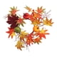 thumbnail image 4 of Corona de velas,Corona de velas con hojas de arce y anillo de vela otoñal,Corona de otoño para puerta de entrada,Corona de velas de calabaza de Halloween para colgar en la pared,Centro de, 4 of 9