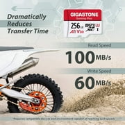 Gigastone 256GB Micro SD Card, Gaming Plus, A1 V30, for Nintendo Switch, High Speed 100MB/s, 4K Video Recording, compatible with Nintendo Switch Dash Cams GoPro Cameras