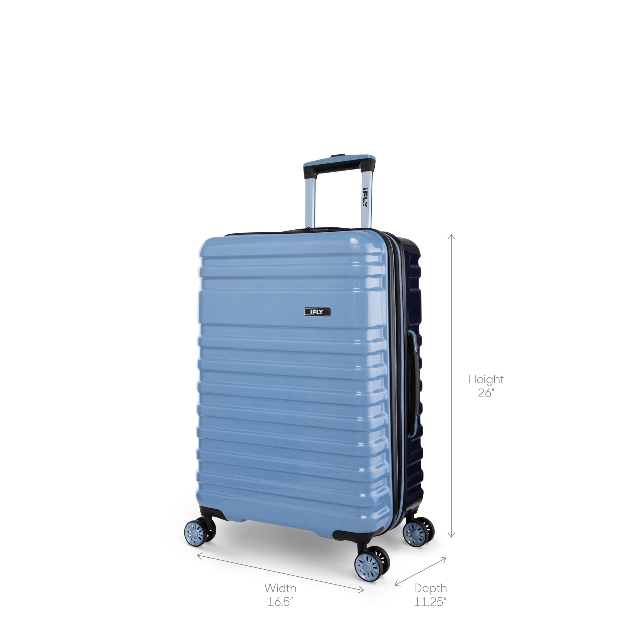 Buy IFLY Hardside Spectre Versus Luggage 24 Checked Luggage, Blue/Navy ...