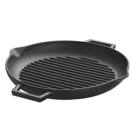 Cast Iron Round Grill Pan - Lava Cookware ECO Enameled Cast-Iron 12'' Round Grill Pan