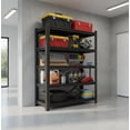thumbnail image 4 of Heavy Duty 5-Tier Metal Storage Shelving Unit, Adjustable Garage Shelves, 3000 lbs Load Capacity, Utility Rack for Warehouse, Basement, Pantry & Workshop Organization, Black, 4 of 5