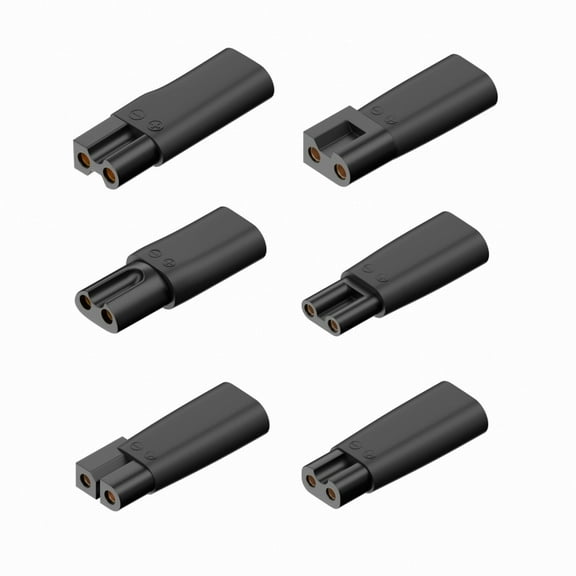 JSER 6pcs/set USB-C Female to 2Pin DC 5V Power Charge Adapter for Electric Hair Clipper Beard Trimmers Shavers Beauty Instruments