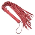 thumbnail image 1 of Toystoory Látigo de equitación con borlas de cuero, látigo ecuestre suave, látigo de entrenamiento de enseñanza portátil con mango antideslizante Gimnasios en casa Rojo Toystoory OD010444-02, 1 of 6