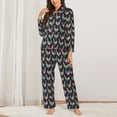 thumbnail image 2 of Sikiie Bohemian Chicken Women's Long-Sleeve Shirt and Full-Length Bottom Pajama Set (s-xxl)-Medium, 2 of 7