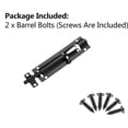 thumbnail image 4 of ARCADORA Heavy Duty Barrel Bolt Latch For Barn Doors Cabinets Sheds Stainless Steel Black 2.87×1.06 Inch With Mounting Screws, 4 of 8