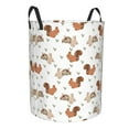 thumbnail image 2 of Balery Rabbit And Squirrel Round Laundry Basket with Handles Waterproof Freestanding Laundry Hamper for Clothes Toys in the Dorm and Family-Medium, 2 of 8