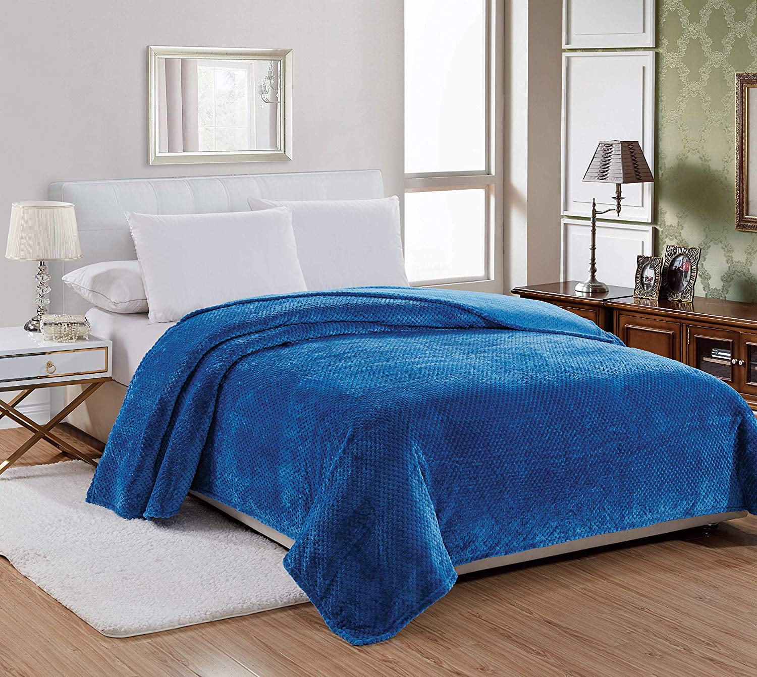 Weiche Bettdecke PopcorMicroplush Fleece Warm Überwurf Einfarbig Queen Size - Bild 7 von 13